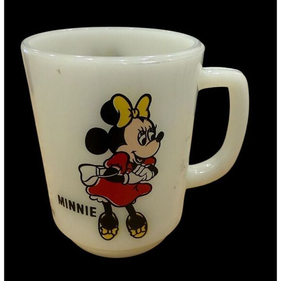 Vintage Pepsi/Disney Collab Minnie Mouse Milk Glass Mug 1970’s - Picture 3 of 7